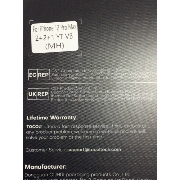 5 In 1 TOCOL Gold Bundle iPhone 12 ProMax Case Blue 2 Screen &Lens Protector New - Picture 11 of 11